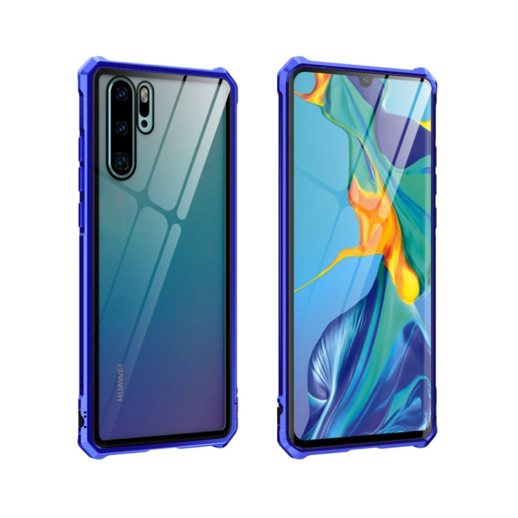 Buckle Series Metal Frame + Tempered Glass Protective Case for Huawei P30 Pro