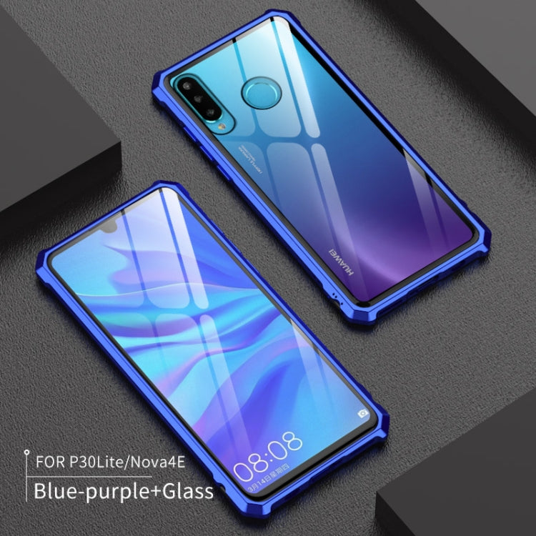 Buckle Series Metal Frame + Tempered Glass Protective Case for Huawei P30 lite / nova 4e