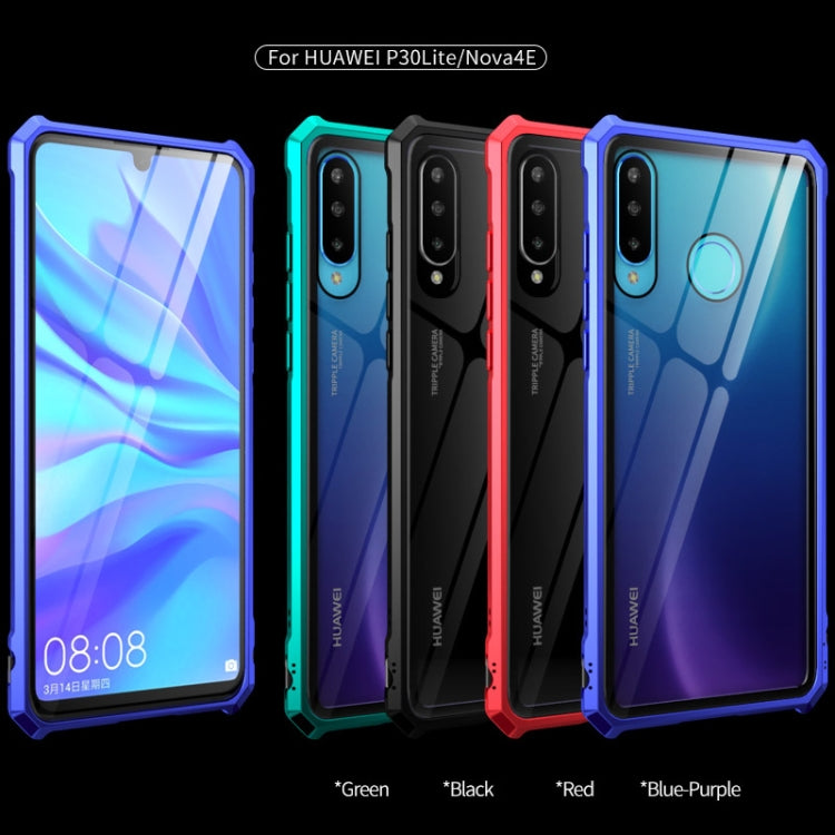Buckle Series Metal Frame + Tempered Glass Protective Case for Huawei P30 lite / nova 4e