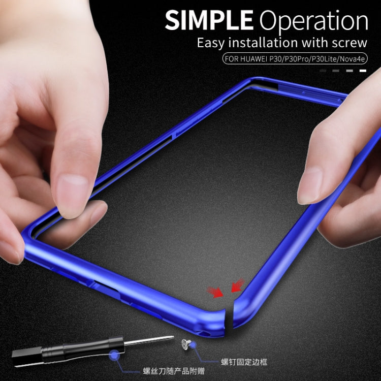 Arc Series Metal Frame + Tempered Glass Protective Case for Huawei P30