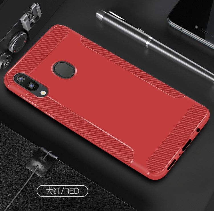 Carbon Fiber Anti-slip TPU Protective Case for Huawei P30 Lite