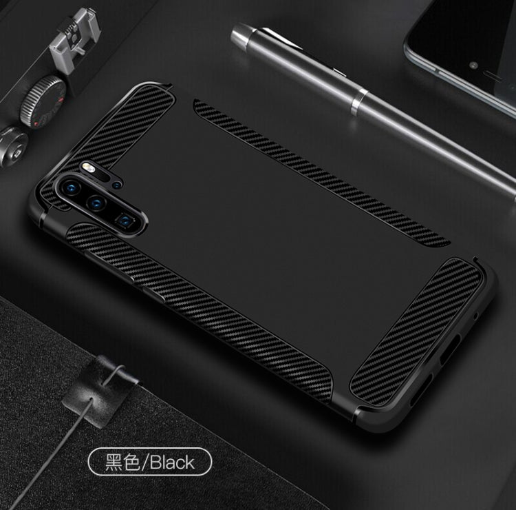 Carbon Fiber Anti-slip TPU Protective Case for Huawei P30 Pro