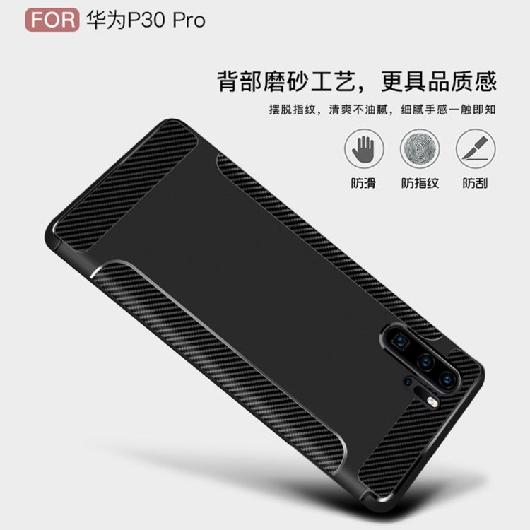 Carbon Fiber Anti-slip TPU Protective Case for Huawei P30 Pro