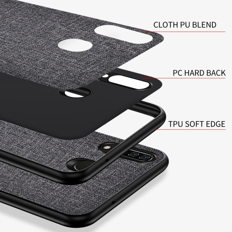 Shockproof Cloth Texture PC+ TPU Protective Case for Huawei Honor 10i