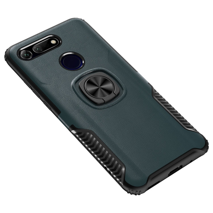 Shockproof Car Magnetic Case with 360 Degree Gold Armor Ring for Huawei Honor V20