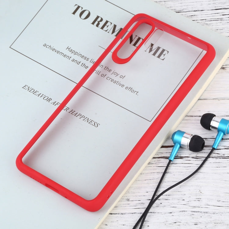 Shockproof Pure Color Border Acrylic + TPU Protective Case for Huawei P30 Pro (Red)