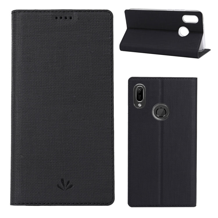 ViLi Texture PU Leather Case for HUAWEI Y6(2019) / Y6 Prime(2019) / Honor8A ,with Holder & Card Slots & Wallet