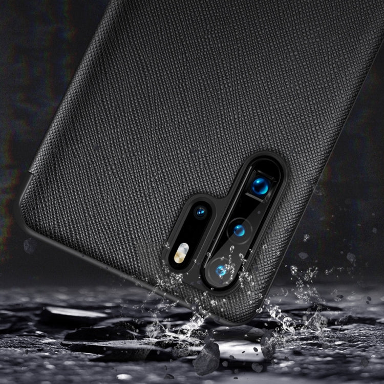 Cross Texture Horizontal Flip Leather Case for Huawei P20, with Call Answering Function & Sleep / Wake-up