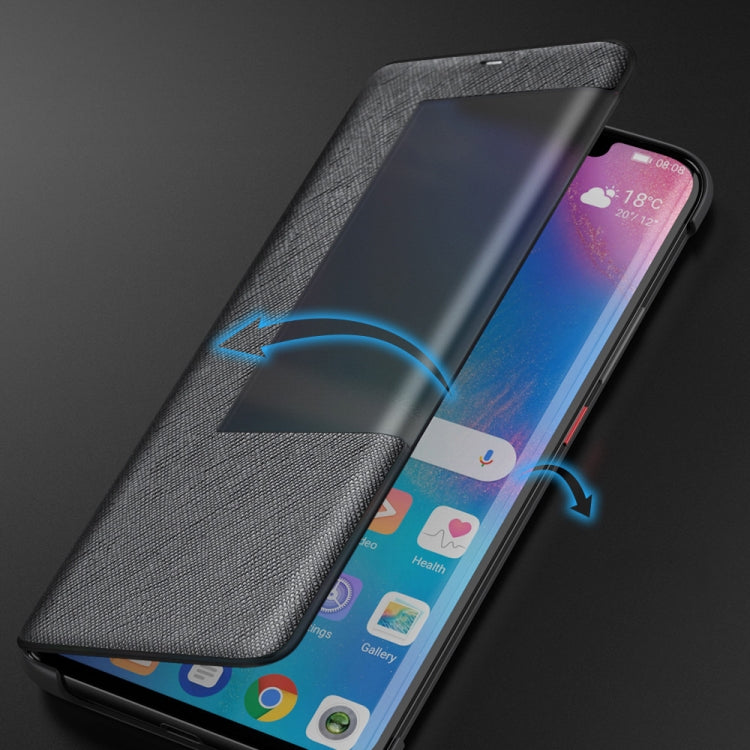 Cross Texture Horizontal Flip Leather Case for Huawei Mate 10, with Call Answering Function & Sleep / Wake-up