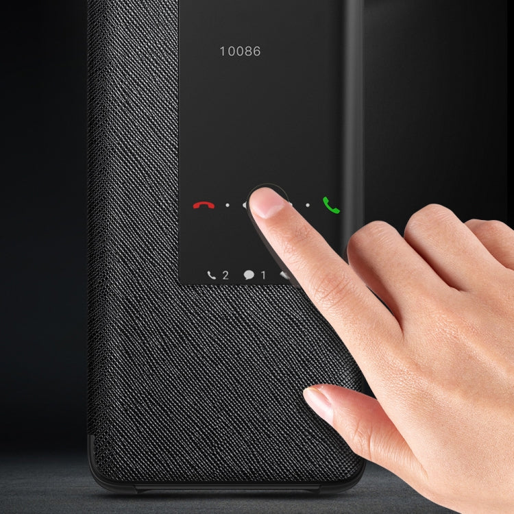 Cross Texture Horizontal Flip Leather Case for Huawei Mate 10 Pro, with Call Answering Function & Sleep / Wake-up