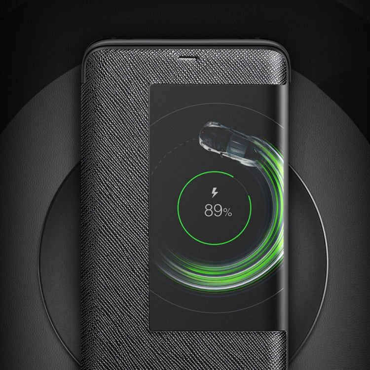 Cross Texture Horizontal Flip Leather Case for Huawei Mate 20 X, with Call Answering Function & Sleep / Wake-up