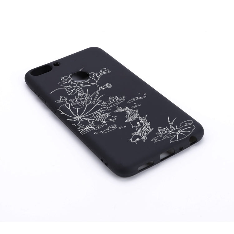 Lotus Pond Painted Pattern Soft TPU Case for Huawei P Smart / Enjoy 7S