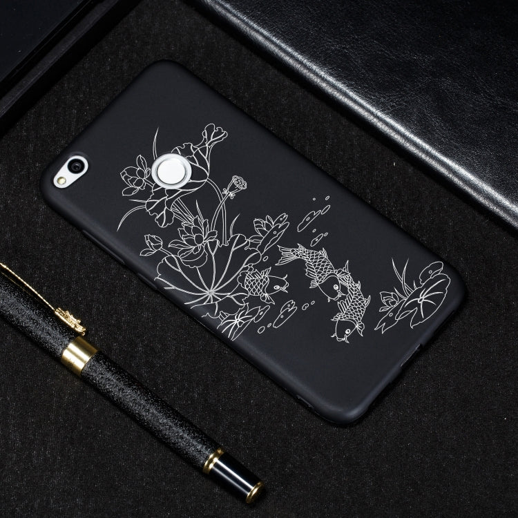 Lotus Pond Painted Pattern Soft TPU Case for Huawei P8 Lite (2017)