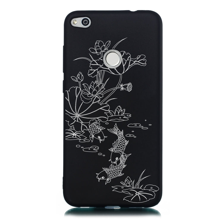 Lotus Pond Painted Pattern Soft TPU Case for Huawei P8 Lite (2017)