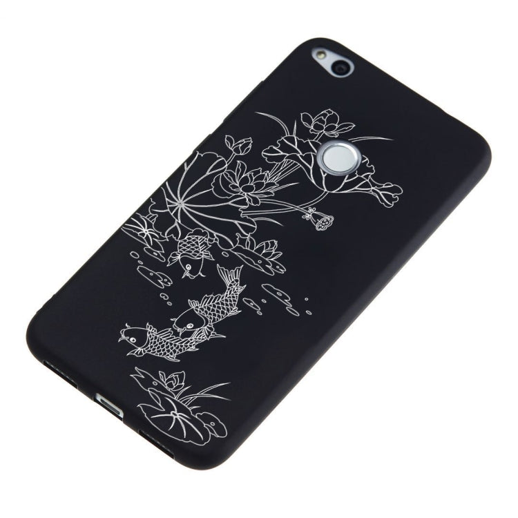 Lotus Pond Painted Pattern Soft TPU Case for Huawei P8 Lite (2017)