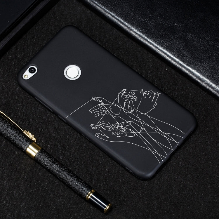 Five Hands Painted Pattern Soft TPU Case for Huawei P8 Lite (2017)