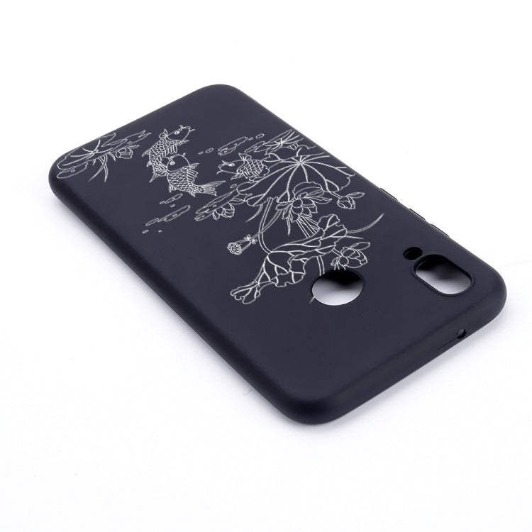 Lotus Pond Painted Pattern Soft TPU Case for Huawei P20 Lite