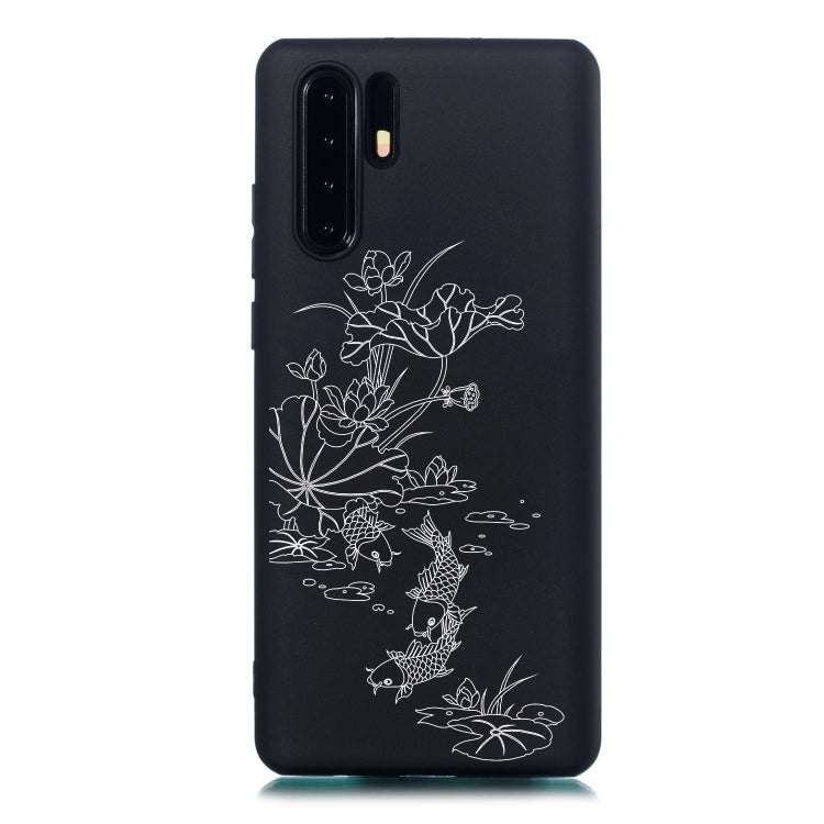 Lotus Pond Painted Pattern Soft TPU Case for Huawei P30 Pro