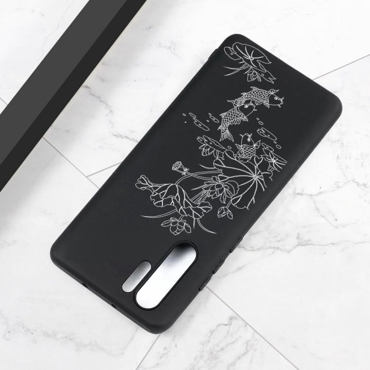 Lotus Pond Painted Pattern Soft TPU Case for Huawei P30 Pro