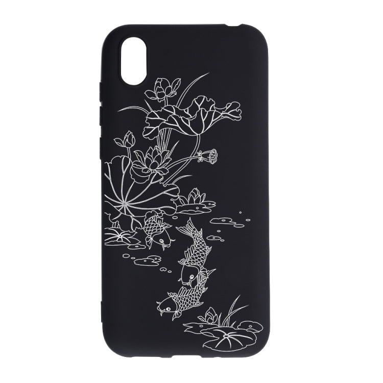 Lotus Pond Painted Pattern Soft TPU Case for Huawei Y5 (2019)