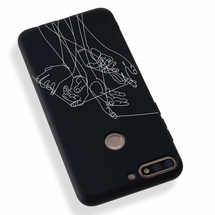 Five Hands Painted Pattern Soft TPU Case for Huawei Y7 (2018)