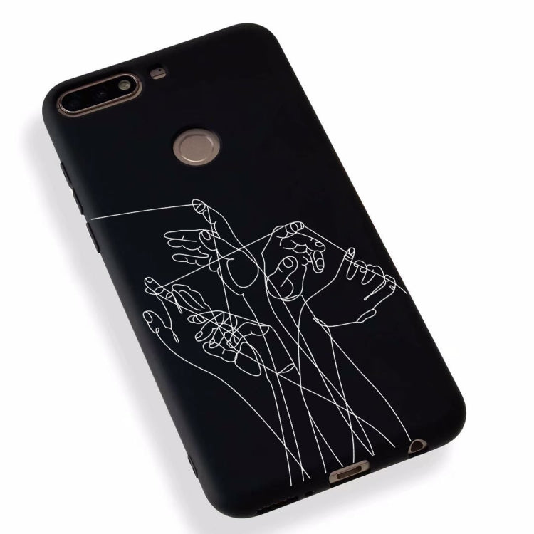 Five Hands Painted Pattern Soft TPU Case for Huawei Y7 (2018)
