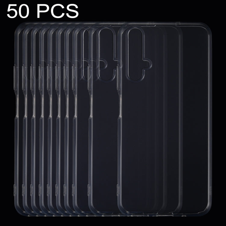 50 PCS 0.75mm Ultrathin Transparent TPU Soft Protective Case for Huawei Honor 20