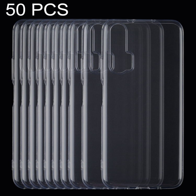 50 PCS 0.75mm Ultrathin Transparent TPU Soft Protective Case for Huawei Honor 20 Pro