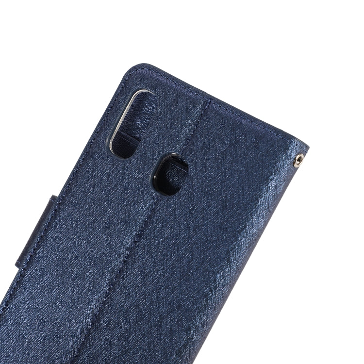 Silk Texture Horizontal Flip Leather Case for Huawei Y7 Pro (2019), with Holder & Card Slots & Wallet & Photo Frame