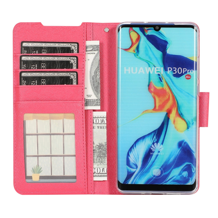 Silk Texture Horizontal Flip Leather Case for Huawei P30 Pro, with Holder & Card Slots & Wallet & Photo Frame