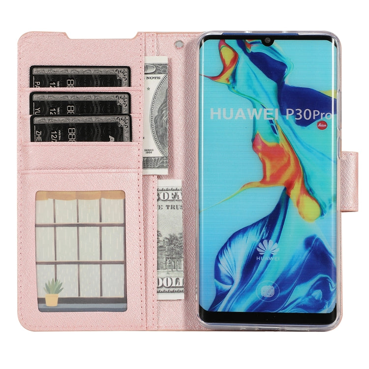 Silk Texture Horizontal Flip Leather Case for Huawei P30 Pro, with Holder & Card Slots & Wallet & Photo Frame