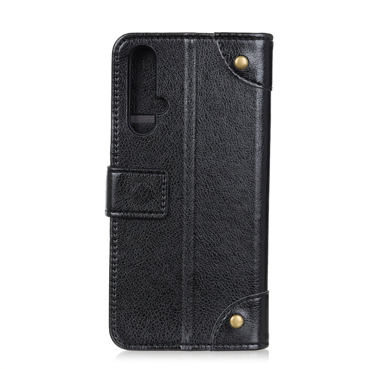 Copper Buckle Nappa Texture Horizontal Flip Leather Case for Huawei Honor 20, with Holder & Card Slots & Wallet