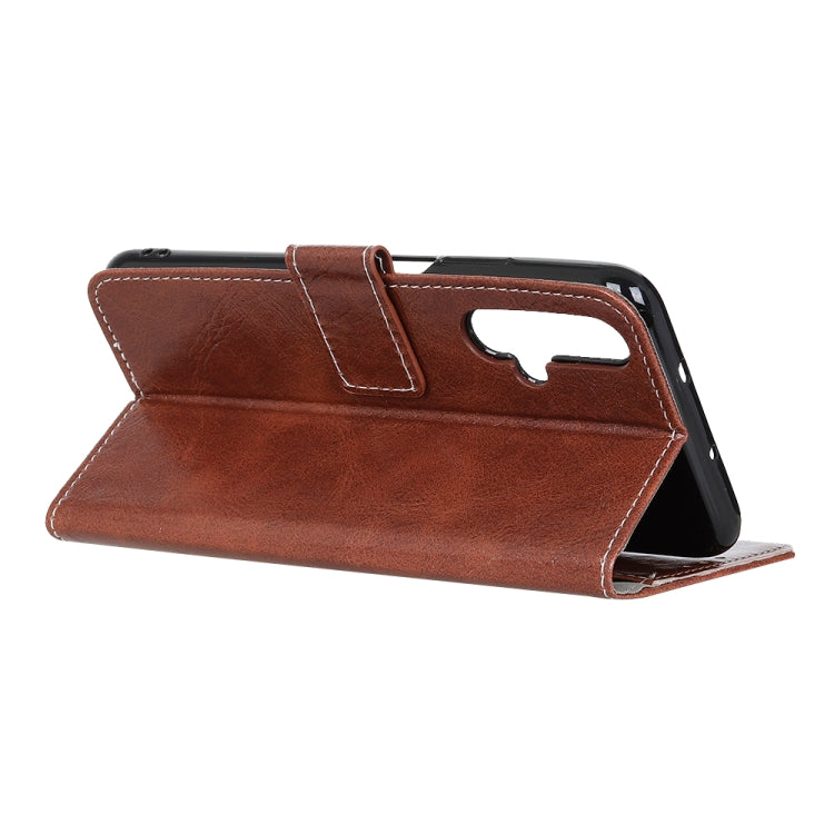 Retro Crazy Horse Texture Horizontal Flip Leather Case for Huawei Honor 20, with Holder & Card Slots & Photo Frame & Wallet