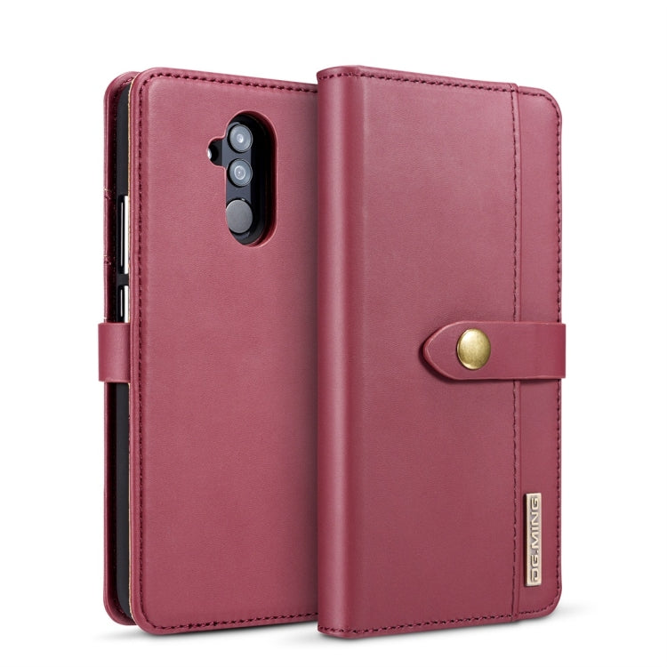 DG.MING Lambskin Detachable Horizontal Flip Magnetic Case for Huawei Mate 20 Lite / Maimang 7, with Holder & Card Slots & Wallet