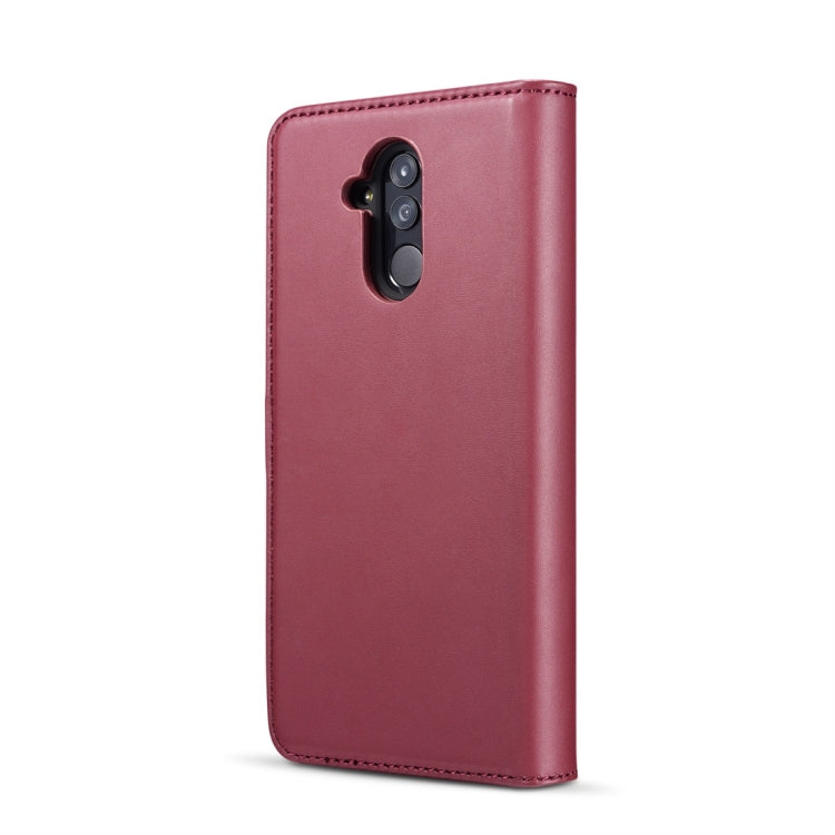 DG.MING Lambskin Detachable Horizontal Flip Magnetic Case for Huawei Mate 20 Lite / Maimang 7, with Holder & Card Slots & Wallet
