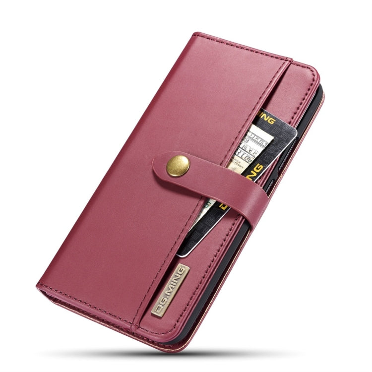 DG.MING Lambskin Detachable Horizontal Flip Magnetic Case for Huawei Mate 20 Lite / Maimang 7, with Holder & Card Slots & Wallet