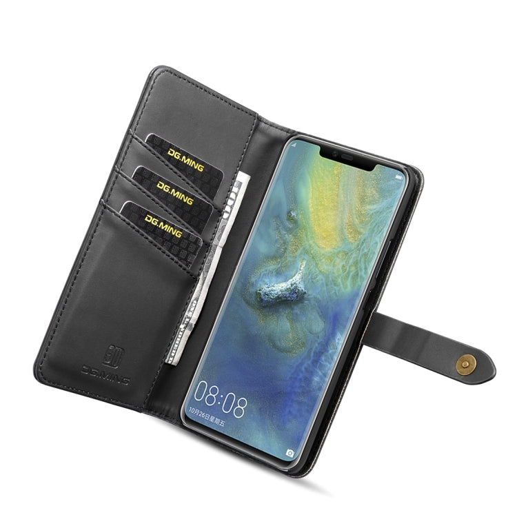 DG.MING Lambskin Detachable Horizontal Flip Magnetic Case for Huawei Mate 20 Pro, with Holder & Card Slots & Wallet