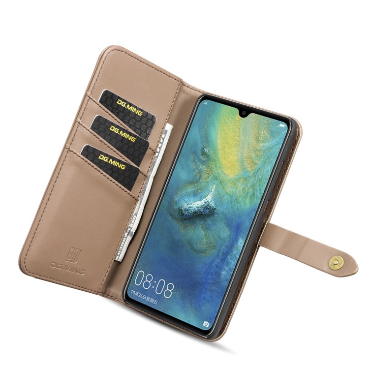 DG.MING Lambskin Detachable Horizontal Flip Magnetic Case for Huawei Mate 20, with Holder & Card Slots & Wallet