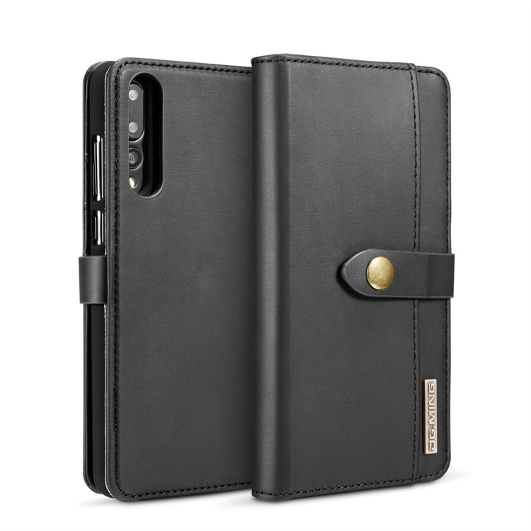 DG.MING Lambskin Detachable Horizontal Flip Magnetic Case for Huawei P20 Pro, with Holder & Card Slots & Wallet