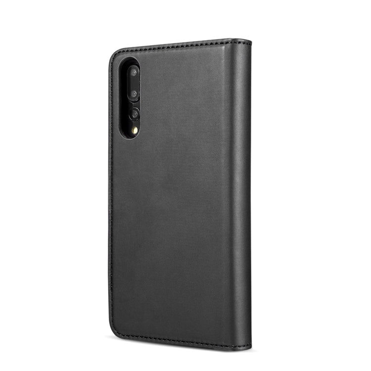 DG.MING Lambskin Detachable Horizontal Flip Magnetic Case for Huawei P20 Pro, with Holder & Card Slots & Wallet
