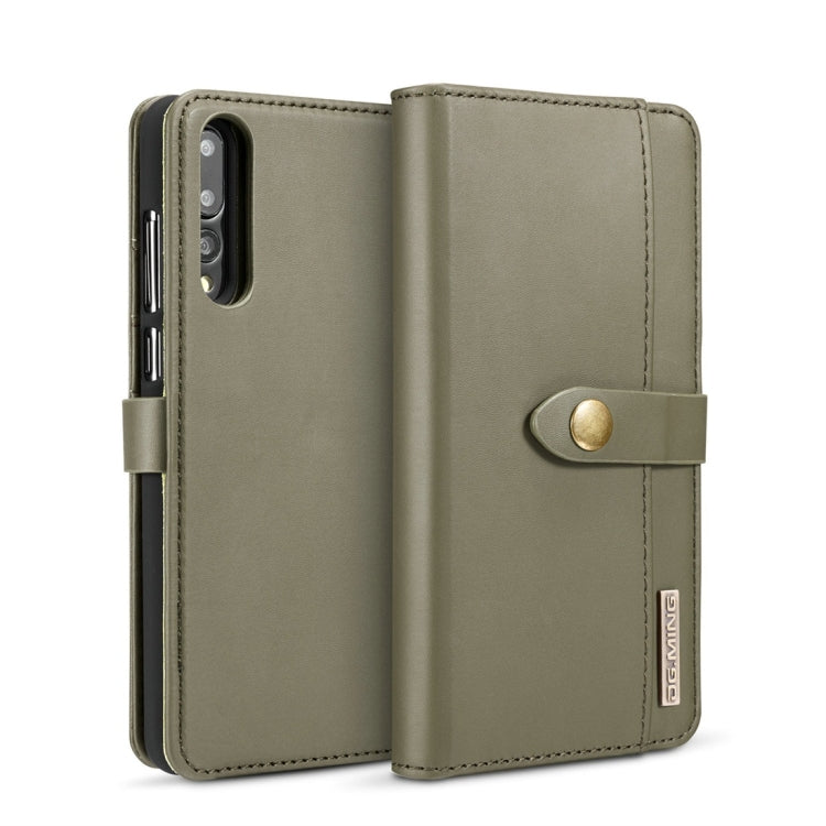 DG.MING Lambskin Detachable Horizontal Flip Magnetic Case for Huawei P20 Pro, with Holder & Card Slots & Wallet