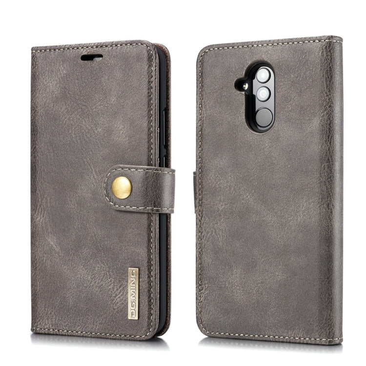 DG.MING Crazy Horse Texture Flip Detachable Magnetic Leather Case for Huawei Mate 20 Lite / Maimang 7, with Holder & Card Slots & Wallet