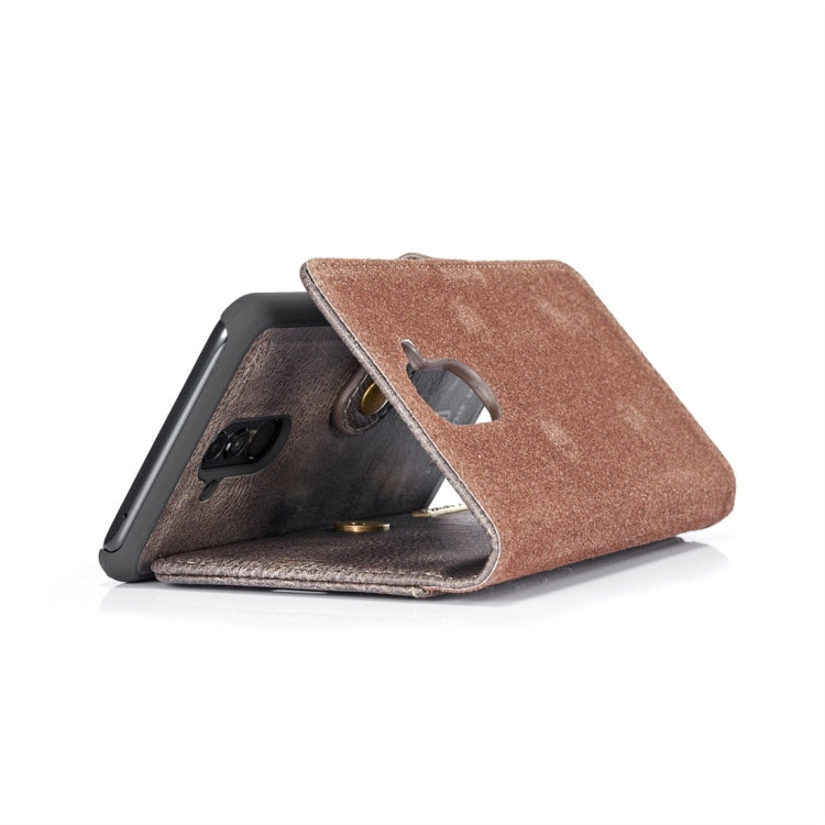 DG.MING Crazy Horse Texture Flip Detachable Magnetic Leather Case for Huawei Mate 20 Lite / Maimang 7, with Holder & Card Slots & Wallet