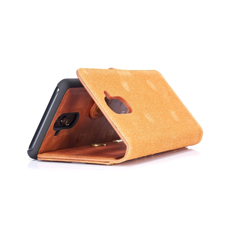 DG.MING Crazy Horse Texture Flip Detachable Magnetic Leather Case for Huawei Mate 20 Lite / Maimang 7, with Holder & Card Slots & Wallet