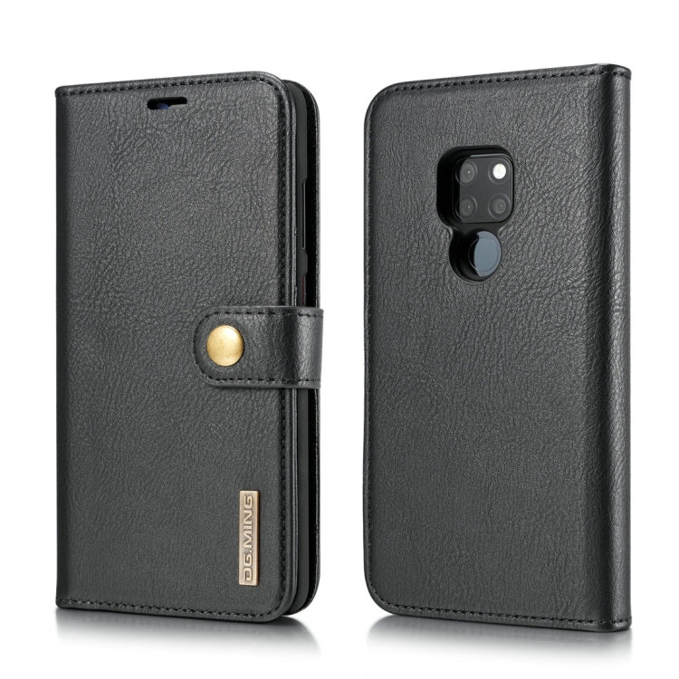 DG.MING Crazy Horse Texture Flip Detachable Magnetic Leather Case for Huawei Mate 20, with Holder & Card Slots & Wallet