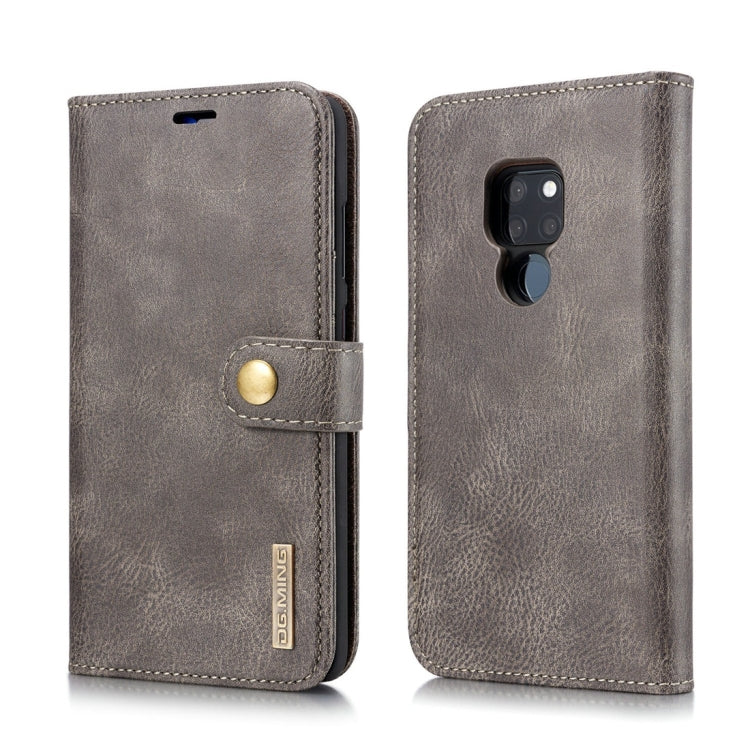 DG.MING Crazy Horse Texture Flip Detachable Magnetic Leather Case for Huawei Mate 20, with Holder & Card Slots & Wallet