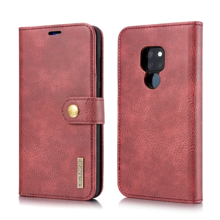DG.MING Crazy Horse Texture Flip Detachable Magnetic Leather Case for Huawei Mate 20, with Holder & Card Slots & Wallet