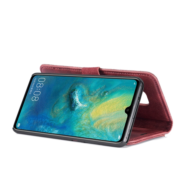 DG.MING Crazy Horse Texture Flip Detachable Magnetic Leather Case for Huawei Mate 20, with Holder & Card Slots & Wallet