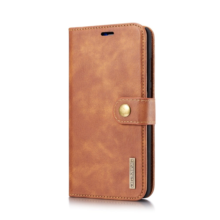 DG.MING Crazy Horse Texture Flip Detachable Magnetic Leather Case for Huawei Mate 20, with Holder & Card Slots & Wallet