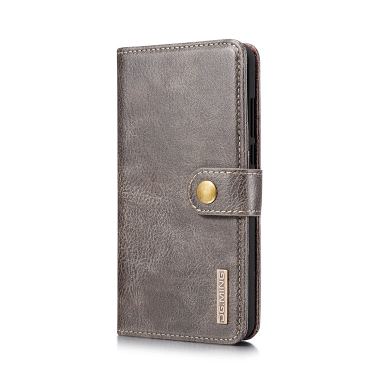 DG.MING Crazy Horse Texture Flip Detachable Magnetic Leather Case for Huawei P30 Lite, with Holder & Card Slots & Wallet